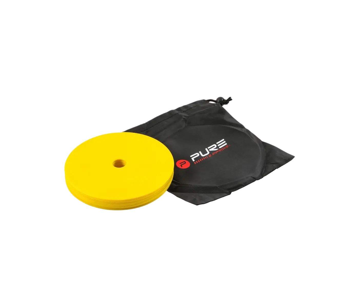 Pure2improve harjoittelumerkit Ø15.5 cm 10 kpl keltainen
