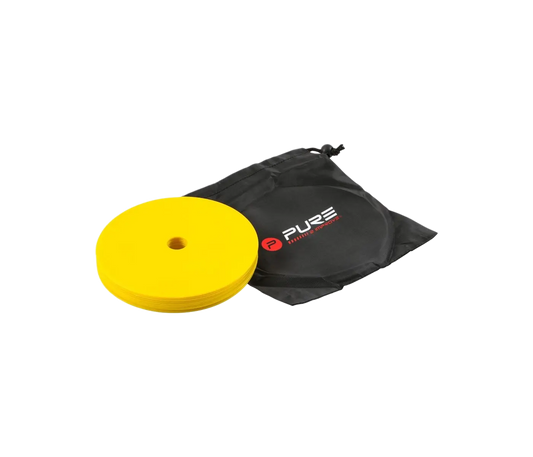 Pure2improve harjoittelumerkit Ø15.5 cm 10 kpl keltainen