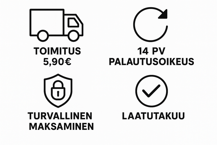 Päivitetyt kuvakkeet toimitushinnalla 5,90€